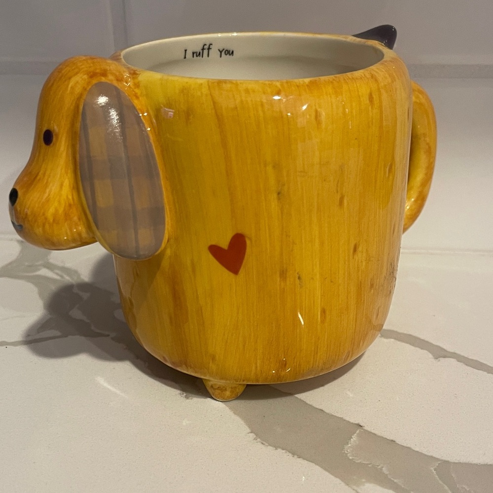 NATURAL LIFE Yellow Dog-Shaped Mug